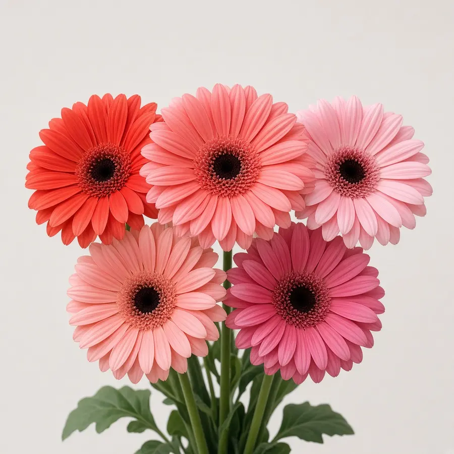 Pembe ve turuncu gerberalar