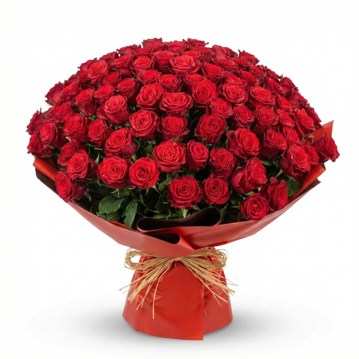 101 Adet Kırmızı Gül Buketi - Görsel 2